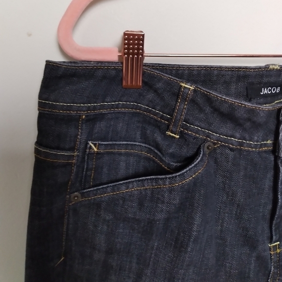 Jacob Black Dark Gray Bootcut Boot Cut Mid Rise Jeans Size 9/10 - Picture 5 of 8